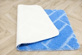 Kúpeľňový koberček Lotus modrý, tehla