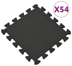 Podložka puzzle 54 ks 4,86㎡ EVA pena čierna 92457