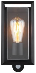 Globo 31982SS -Vonkajšia nást. sviet. so senzorom LOGANA 1xE27/60W/230V IP44 čierna