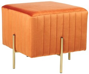 Zamatový taburet oranžový DAYTON Beliani