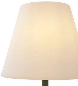 Vonkajšia stojaca lampa zelená s bielym tienidlom IP65 - Virginia