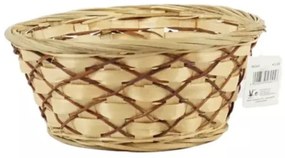 Dekoračný košík MANDO z bambusu ø 19 cm, farebný