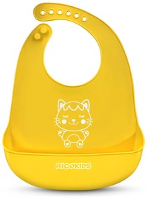 Silikónový podbradník Ricokids žltý