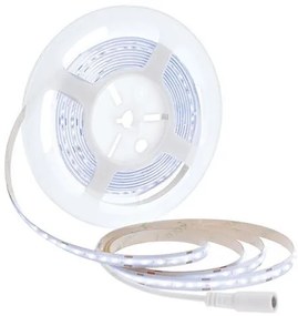 SOLIGHT COB LED pásik, sada s adaptérom, vypínač, 5m, 8W/m, 800lm/m, denná modrá