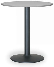 Konferenčný stolík FILIP II, priemer 80 cm, čierna podnož, sivá