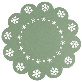 Altom Prestieranie Snowflake zelená, pr. 38 cm, sada 4 ks