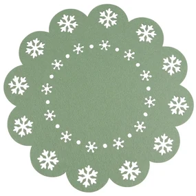 Altom Prestieranie Snowflake zelená, pr. 38 cm, sada 4 ks