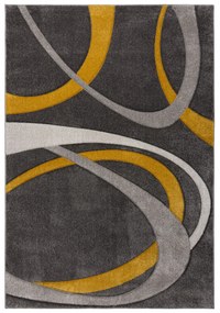 Flair Rugs koberce Kusový koberec Hand Carved Elude Orb Ochre - 120x170 cm