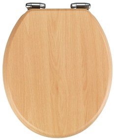 WC sedadlo s jednoduchým zatváraním Wenko Beech Nature, 43 x 37 cm