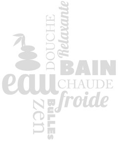 Vodoodolná samolepka do sprchy Ambiance Zen, 55 x 65 cm