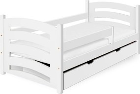 Detská posteľ MELA 80 x 160 cm, biela Rošt: S lamelovým roštom, Matrac: Matrac EASYSOFT 8 cm