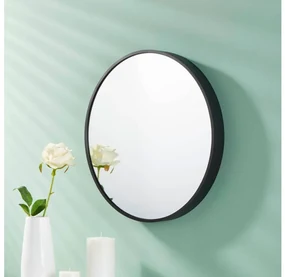 Eglo 425001 - Nástenné zrkadlo BANI pr. 40 cm čierna EG425001