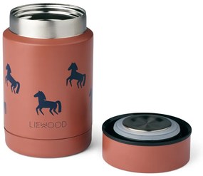 Liewood Termoska na jedlo Nadja 250ml: Horses Dark rosetta