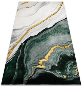 styldomova Zelený koberec Glamour Emerald 1017 so zlatým vzorom