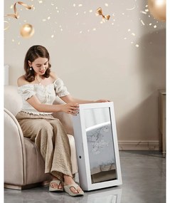 Zrkadlová uzamykateľná skrinka na šperky SONGMICS JBC51W