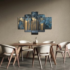 Obraz zasneženého lesa (150x105 cm)