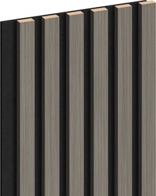 Mexen Lam-F, akustické stenové lamely 275 × 30 cm, plstený podklad 8 mm, technická dyha, dub oceľový, S105-275307-3015-006