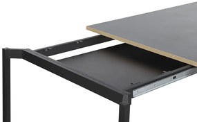 Rozkladací jedálenský stôl 140/190 x 90 cm čierny AVIS Beliani