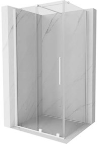 Mexen Velar sprchová kabína, posuvné dvere 130 x 100 cm, Priehľadné, biela - 871-130-100-01-20