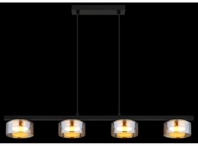 Globo 16055-4HG - LED Luster na lanku HIGGINS 4xGX53/6W/230V dymová/hnedá