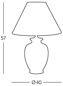 Kolarz 0014.71 - Stolná lampa GIARDINO 1xE27/100W/230V pr. 40 cm