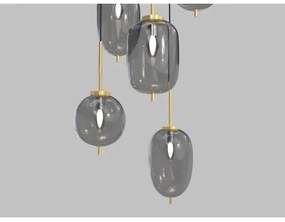 Wofi 5007-502 - Luster na lanku BELLEVILLE 6xE14/40W/230V čierna/zlatá