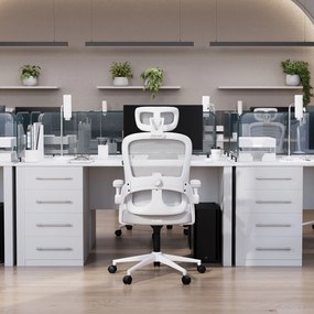 Ergonomická kancelárska stolička svetlosivá Diablo V-Light