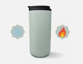 Svetlosivý termohrnček BEKER 400 ml