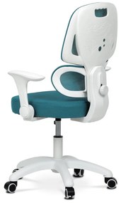 Detská pracovná stolička NANDU — sieť / látka, tyrkysová