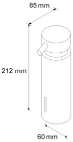 Stojankový dávkovač tekutého mydla, 300 ml, chróm