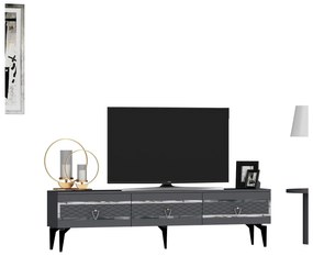 TV stolík/skrinka Vadiki 2 (antracit + strieborná) . Vlastná spoľahlivá doprava až k Vám domov. 1095402