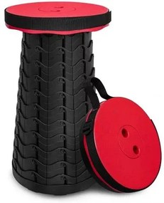 Zaparkorun Prenosný outdoorový taburet - červený
