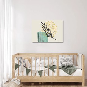 Sklenený obraz - Abstraktné listy N⁰3 (70x50 cm)