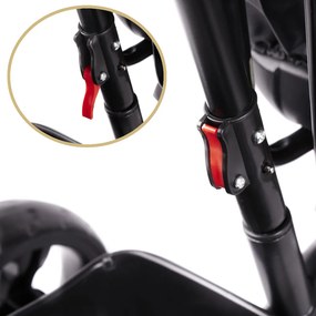 KIK Trojkolka TRIKE FIX LITE, 1-5 rokov, netlakové kolesá, otočné sedadlo, námornícka modrá