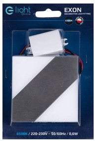 Schodiskové LED svietidlo Exon, 1x LED 0,6w, 6500k, s