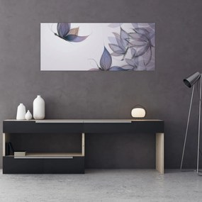 Obraz - Kreslené motýle (120x50 cm)