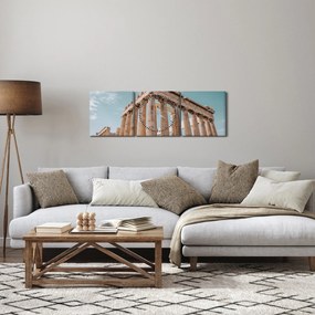 Obraz - Antický akropolis (s hodinami) (90x30 cm)