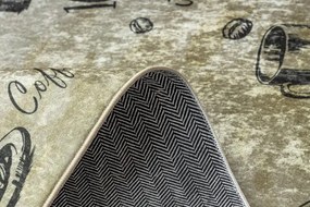 Protišmykový koberec / behúň ANDRE 2835 zelený / hnedý