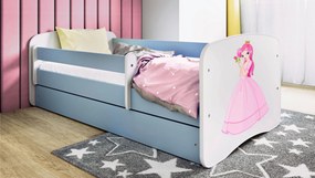 XXXLutz POSTEĽ PRE DETI A MLÁDEŽ 80/160 cm, modrá, biela MID.YOU - Detské izby - 00214200023D