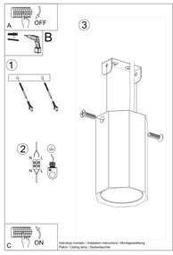 Stropné svietidlo Zeke, 1x drevené tienidlo