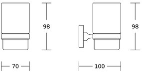 Mexen príslušenstvo, RUFO držiak na kefku, chróm, 7050938-00
