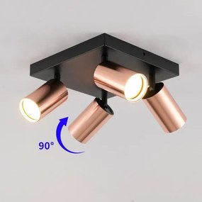 Immax 08304L - Bodové svietidlo PUNTO 4xGU10/9W/230V ružové zlato