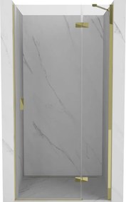 Mexen Mist-H, 1-krídlové sprchové dvere pravé 85 cm, číre sklo, zlatý lesklý profil, 8A5-085-000-50-00-P