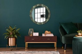 Okrúhle ozdobné zrkadlo na stenu Tropické listy fi 70 cm