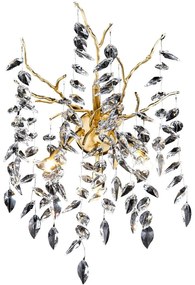 Krištáľové nástenné svietidlo 3xG9/40W/230V zlatá