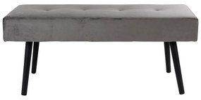 Sivá zamatová lavica Bonami Essentials Skiby