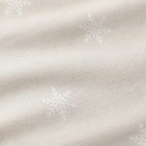 Goldea vianočný záves natura – snehové vločky na režnej 180x135 cm