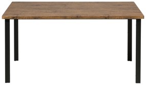 Jedálenský stôl 150 x 90 cm tmavé drevo/čierna LAREDO Beliani