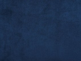 Zamatová leňoška ľavostranná námornícka modrá LUIRO Beliani