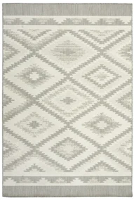Šnúrkový koberec Berg 28364/34 Aztec Romby - sivý / krém